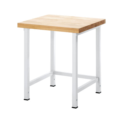 Height-adjustable workbench, frame construction, without substructures, width 1000 mm, frame in metallic charcoal.