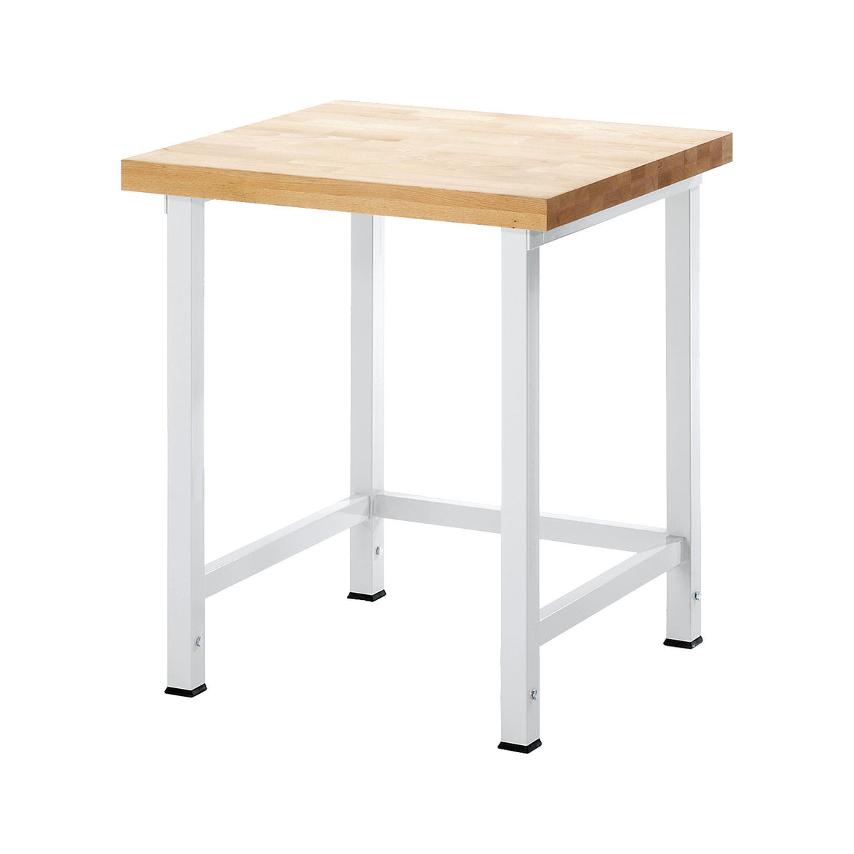 Height-adjustable workbench, frame construction, without substructures, width 1500 mm, frame in light grey.