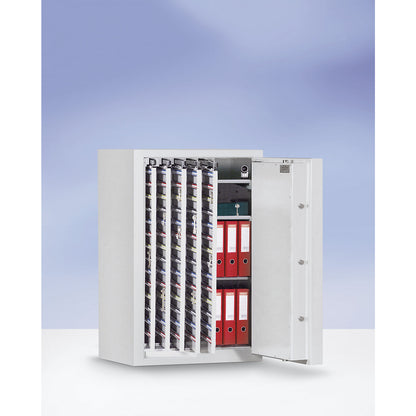 Key safe with extendable intermediate panels, VDMA B and Euro standard S2, 1680 hooks, HxWxD 1006 x 836 x 700 mm.