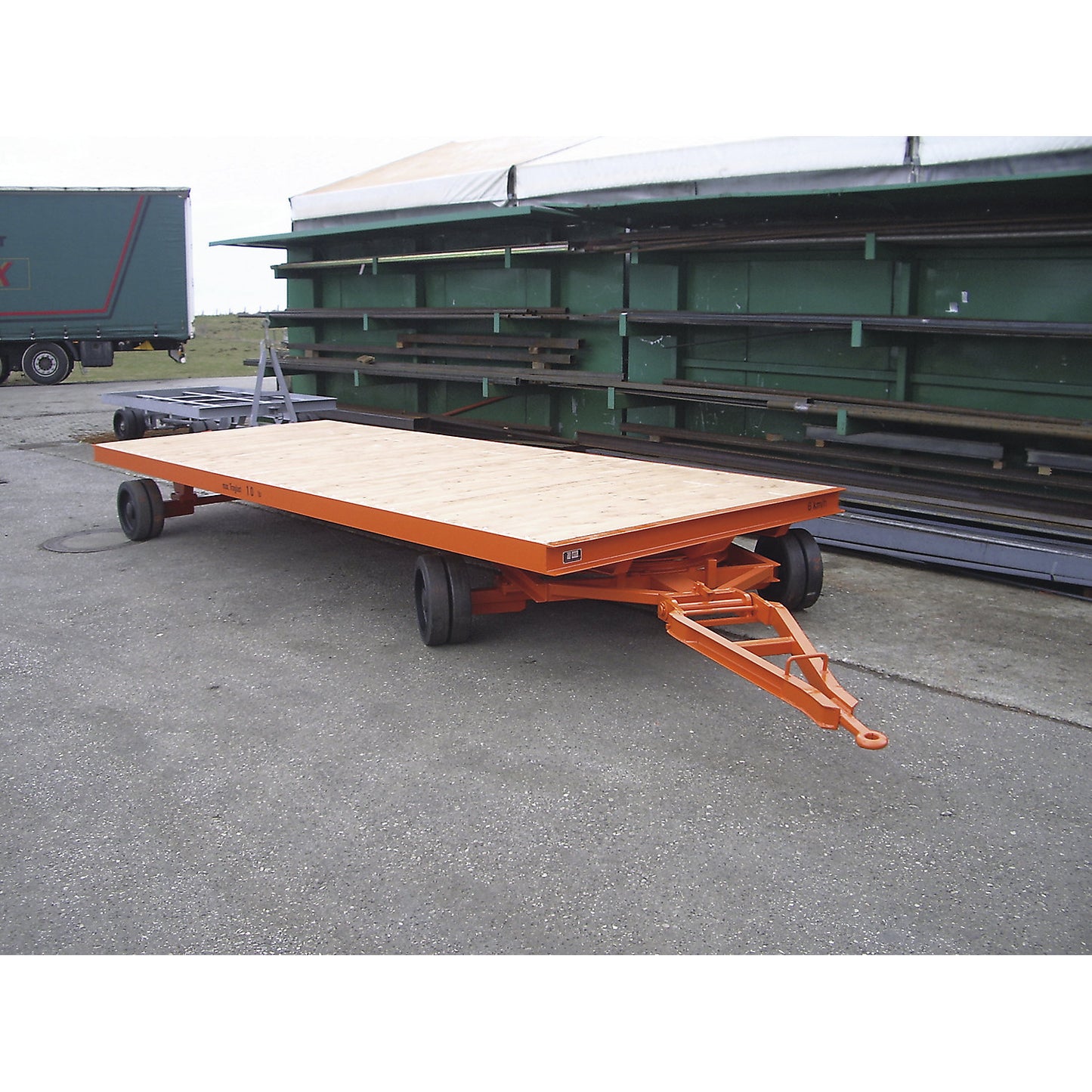 Heavy goods trailer, 16 t, turntable steering, platform 5.0 x 2.0 m.