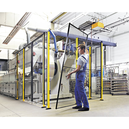 X-Guard door add-on kit (without door wall element, supports and locking mechanism), double door as sliding door, HxW 2500 x max. 5900 mm.
