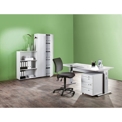 Desk, HxWxD 720 x 1600 x 800 mm, light grey.