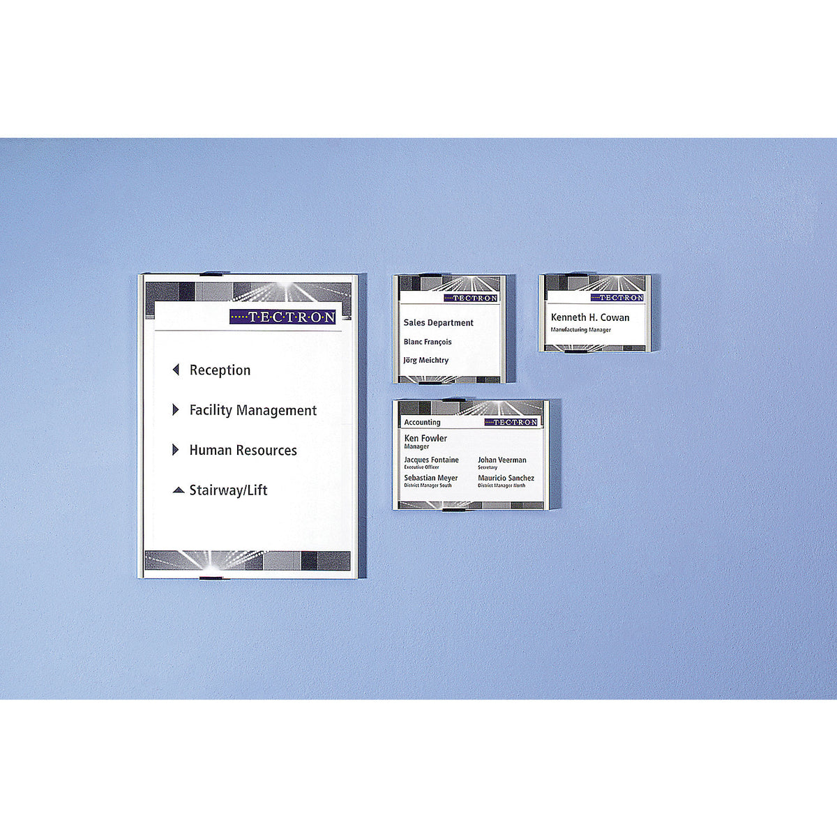 Door sign, ribbed design with acrylic cover plate, with cardboard insert, WxH 149 x 149 mm, pack of 5.