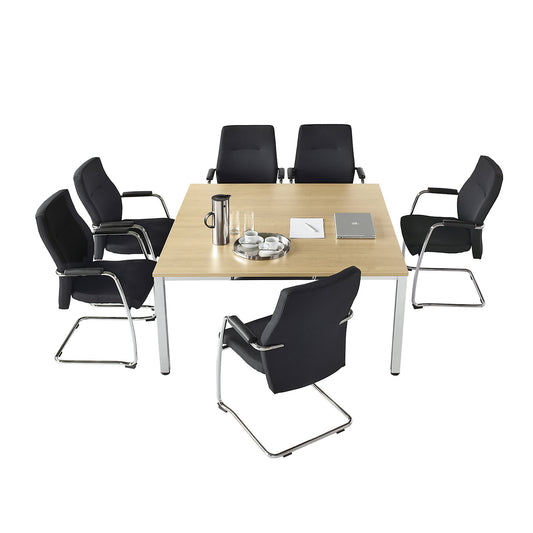 Conference table, square, HxWxD 720 x 1400 x 1400 mm, maple finish.