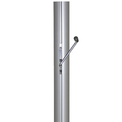 PRESTIGE aluminium flag pole, with extension arm, height above ground 9 m, Ø 100 mm.