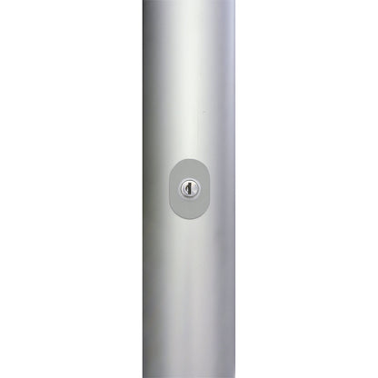 PIRAT aluminium flag pole, with extension arm, height above ground 7 m, Ø 75 mm.