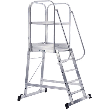 Hand rail, aluminium, for 3 - 5 step mobile safety steps.