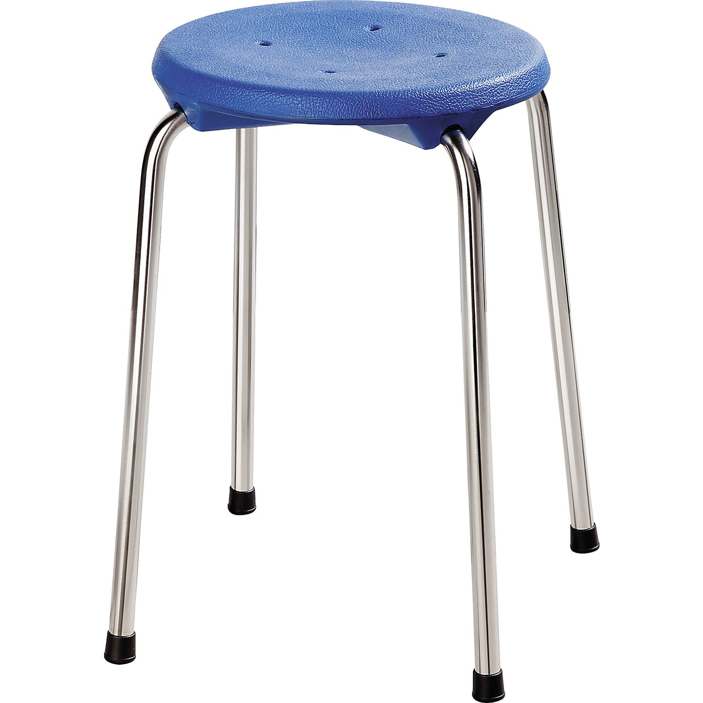 Stainless steel stacking stool, seat height 500 mm, pack of 4.