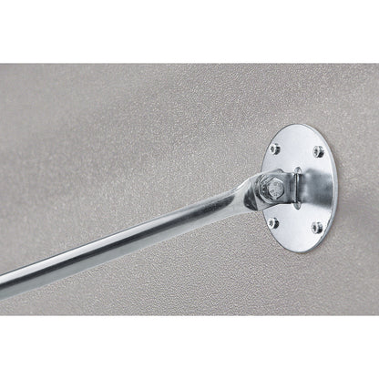 Round mirror with telescopic wall mounting bracket, for permanent mounting, mirror Ø 500 mm.