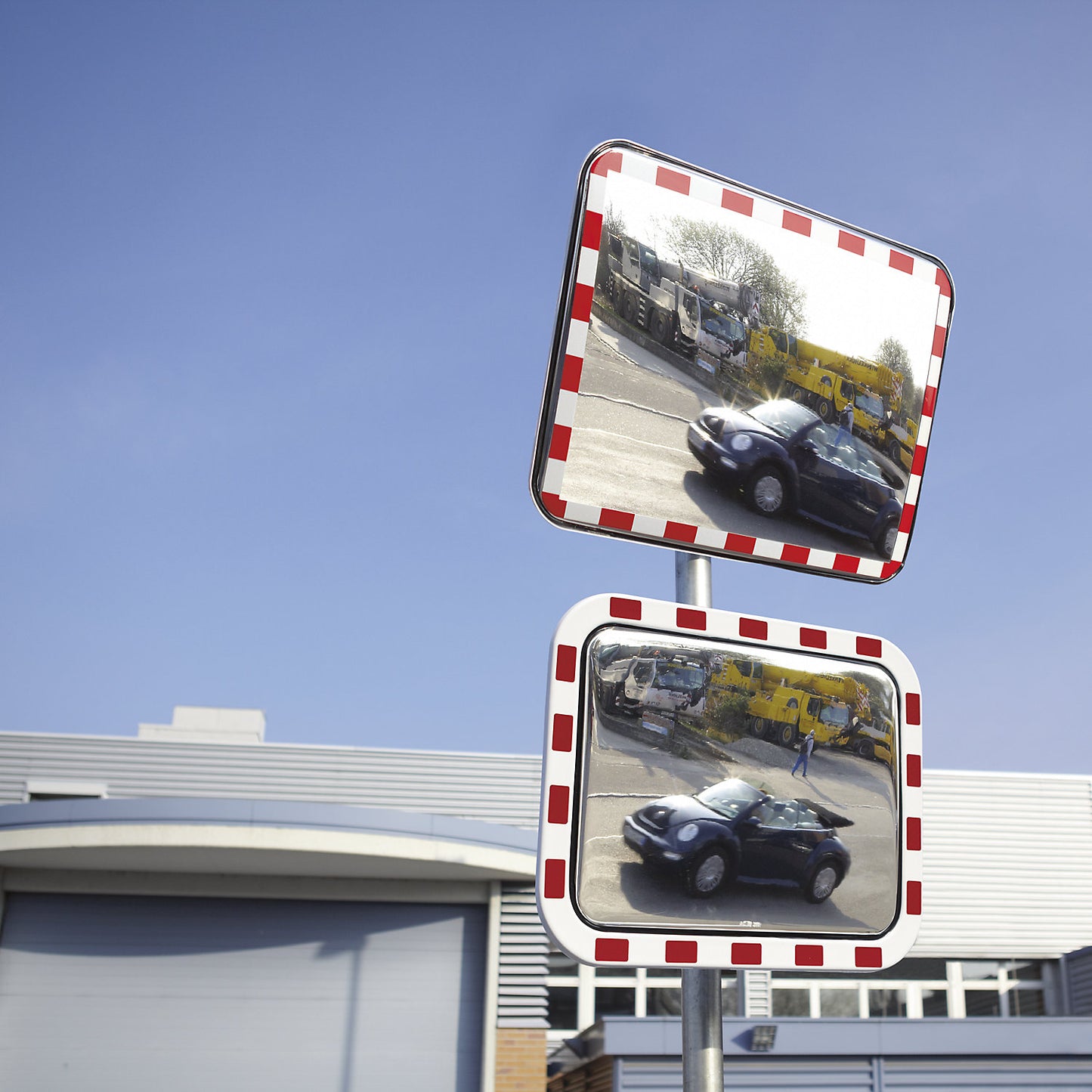 Traffic mirrors made of acrylic glass, frameless model, WxH 1000 x 800 mm.