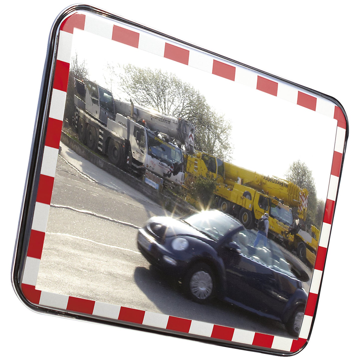 Traffic mirrors made of acrylic glass, frameless model, WxH 1000 x 800 mm.