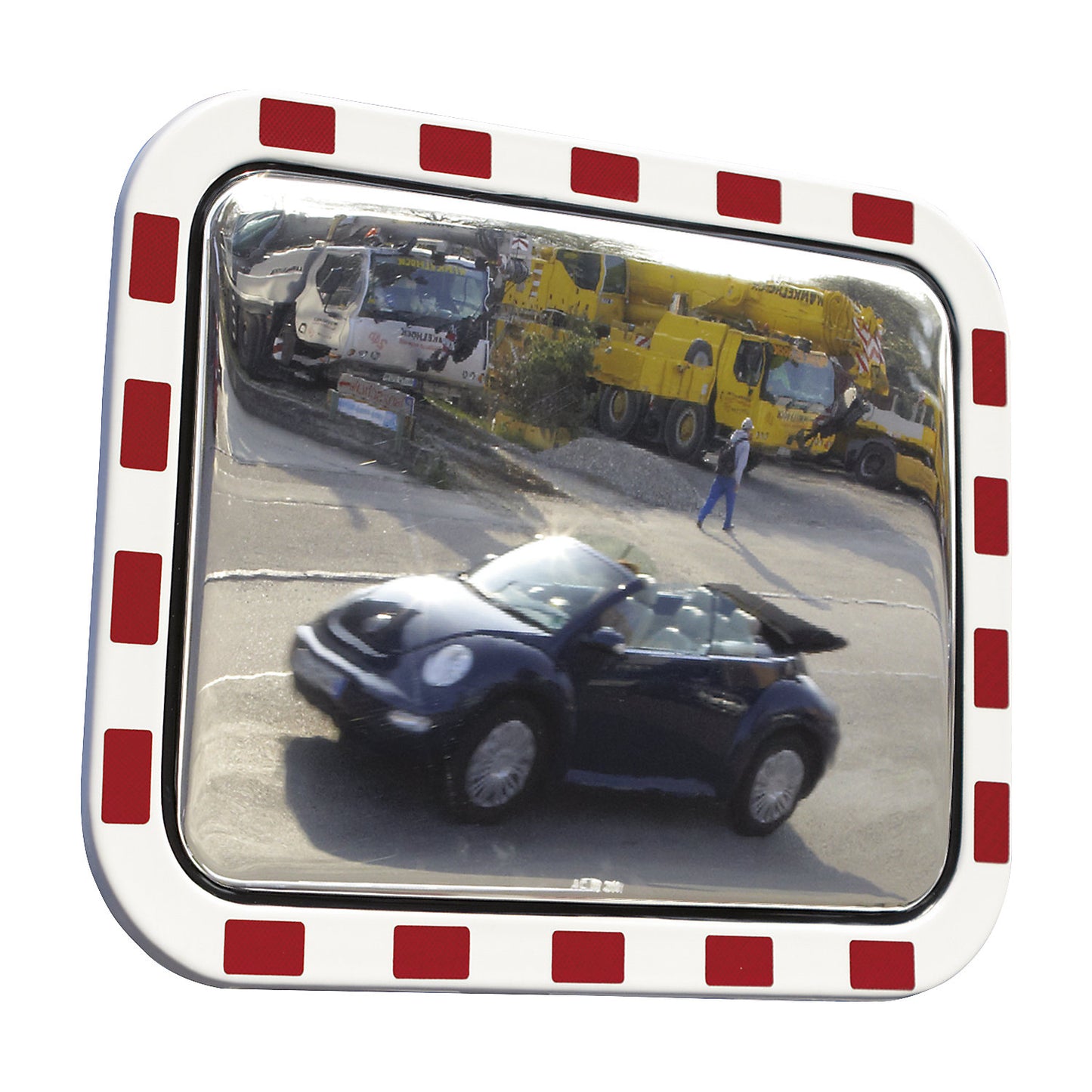 Traffic mirrors made of acrylic glass, polystyrene frame, rectangular, WxH 1000 x 800 mm.