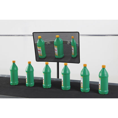 Monitoring and inspection mirror made of acrylic glass, with magnification effect, WxH 600 x 400 mm.