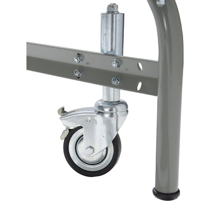 Wheel set, pack of 4 sprung castors with wheel stops, for work platform.