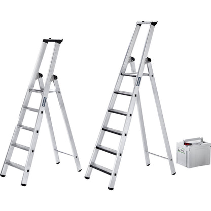 Step ladder, single sided, cushioned model, 5 steps.