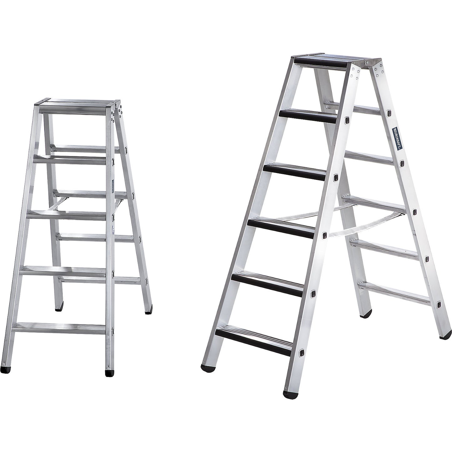 Step ladder, double sided, cushioned model, 2 x 3 steps.