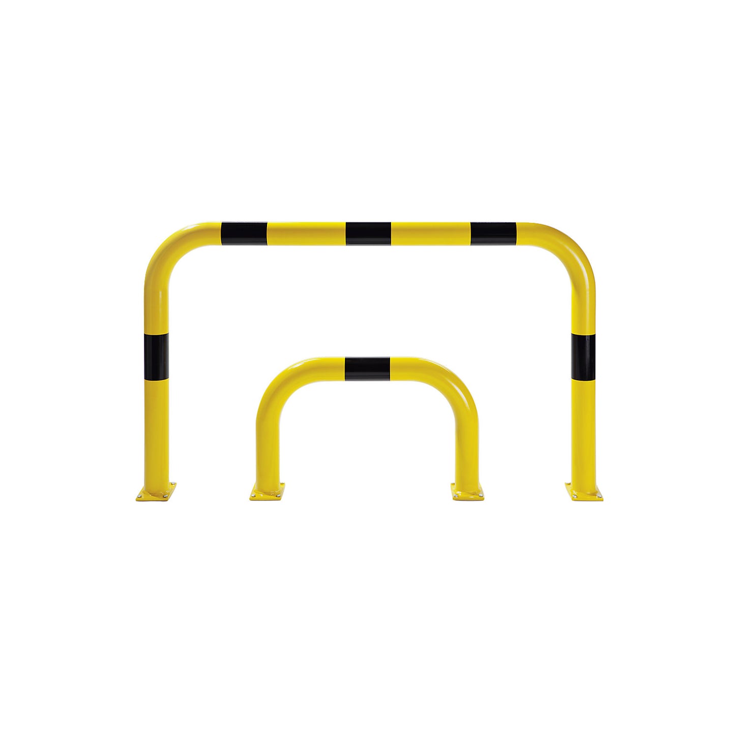 XXL crash protection bar, steel, Ø 108 mm, for outdoor use, H x W 1200 x 2000 mm.