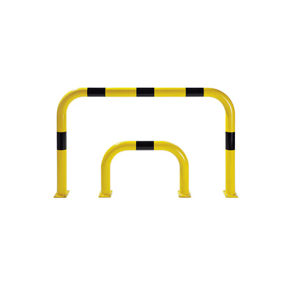 XXL crash protection bar, steel, Ø 108 mm, for outdoor use, H x W 1200 x 2000 mm.