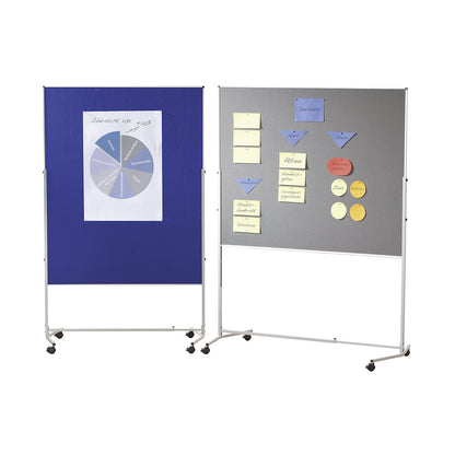 Presentation board, variable, felt coating on both sides, grey.
