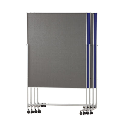 Presentation board, variable, felt coating on both sides, grey.