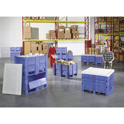 Polyethylene pallet box, capacity 220 l, model with 4 feet.
