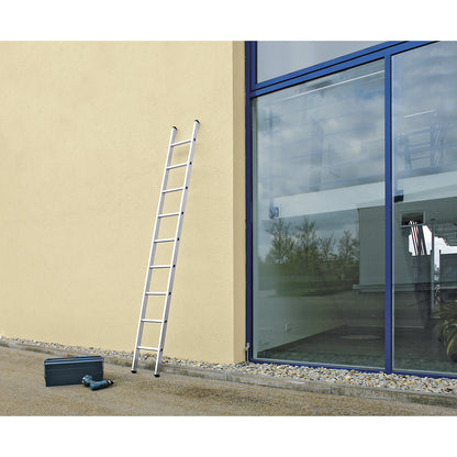 Lean to ladder with rungs, width 350 mm, rail 58 x 25 mm, 7 rungs.