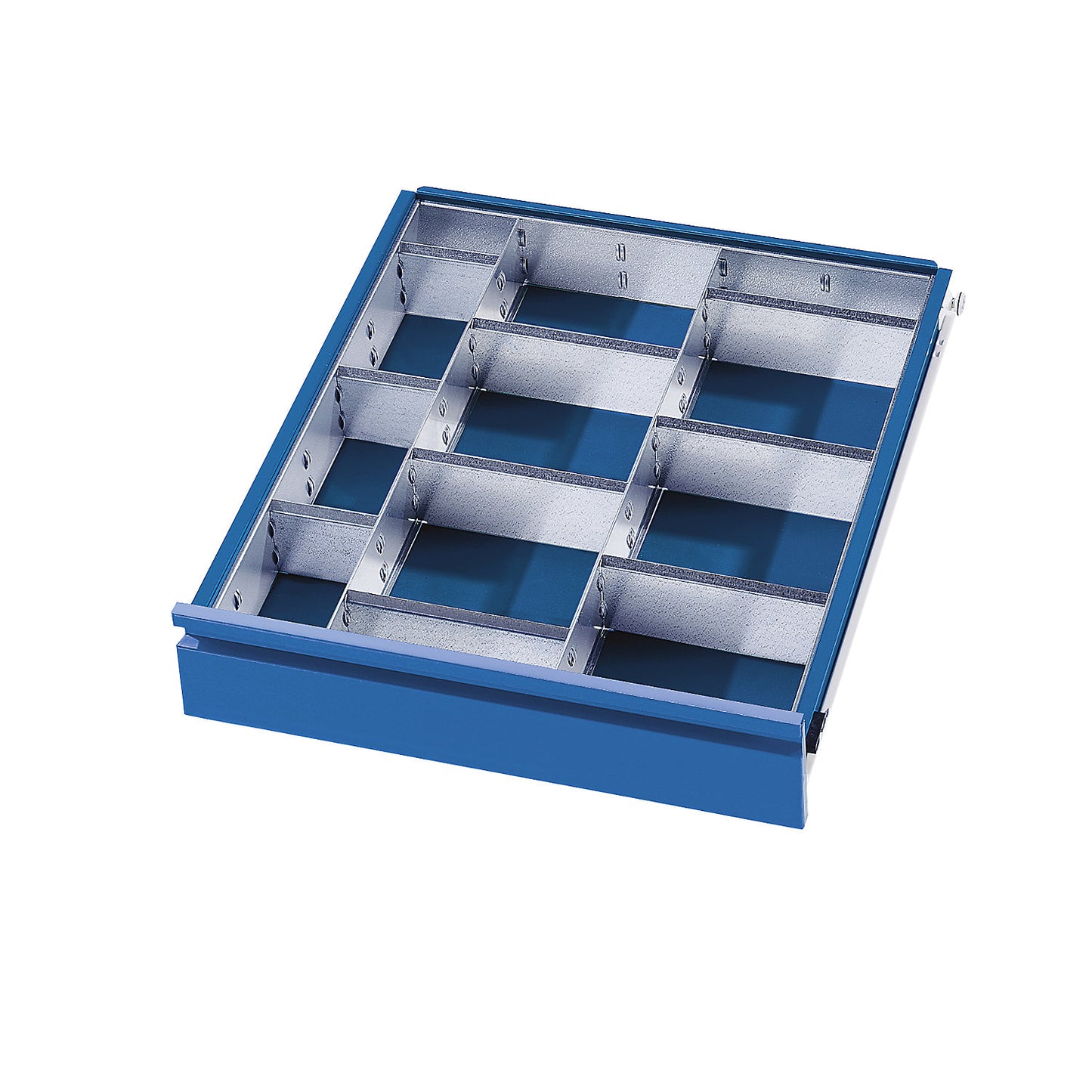 Drawer divider set, 2 partitions, 9 plug-in dividers, for drawer height 60 + 90 mm.