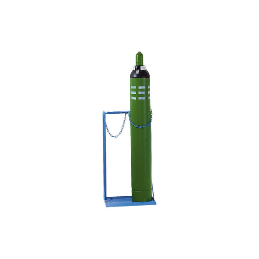 Gas cylinder rack, for 2 steel cylinders, with 40 l cylinder capacity.
