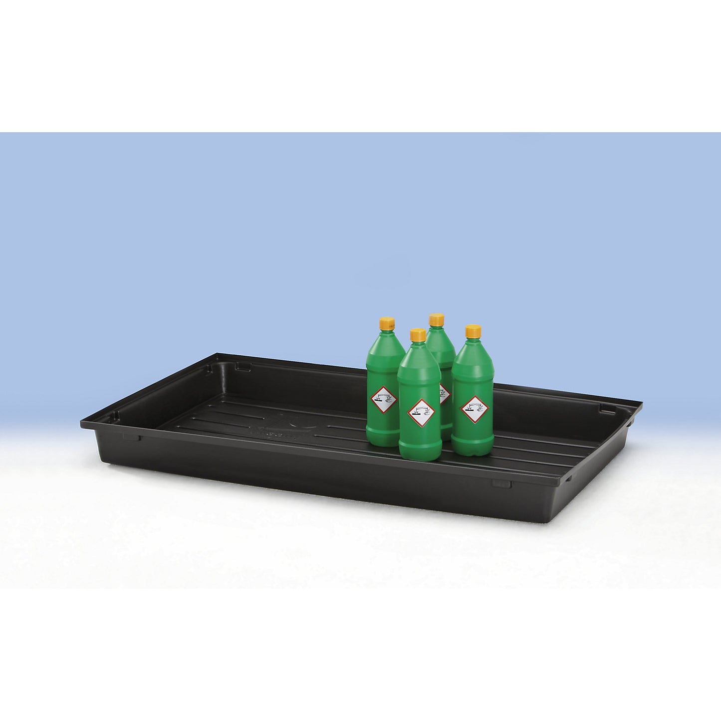 PE sump tray, capacity 35 l, black.