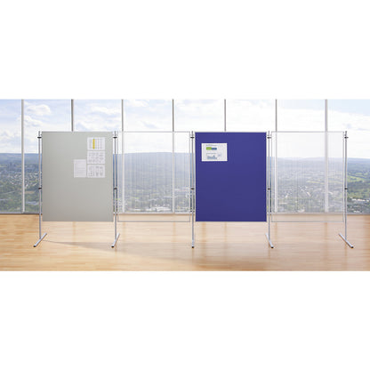 Functional partitions, fabric cover, HxW 1800 x 1200 mm, light grey, pack of 2.