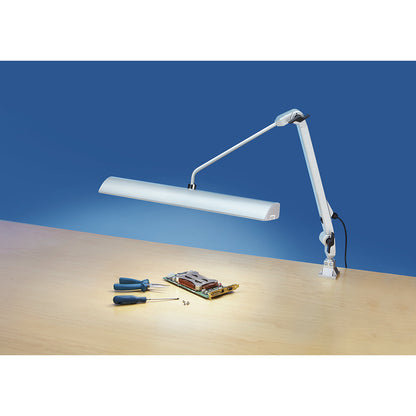 Universal LED articulated lamp, power 24 W, light head width 577 mm, 4000 K, dimmable.