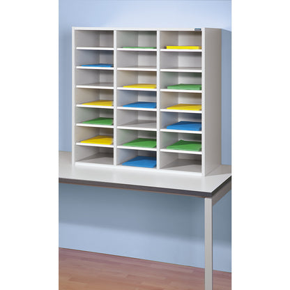 Sorting add-on, HxWxD 922 x 913 x 420 mm, 21 compartments, light grey RAL 7035.