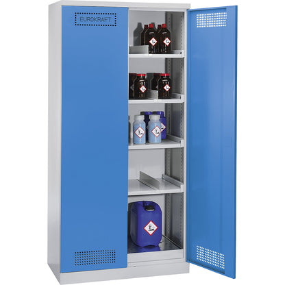 Environmental cupboard, base sump tray, 4 painted shelves, HxWxD 1950 x 950 x 500 mm.