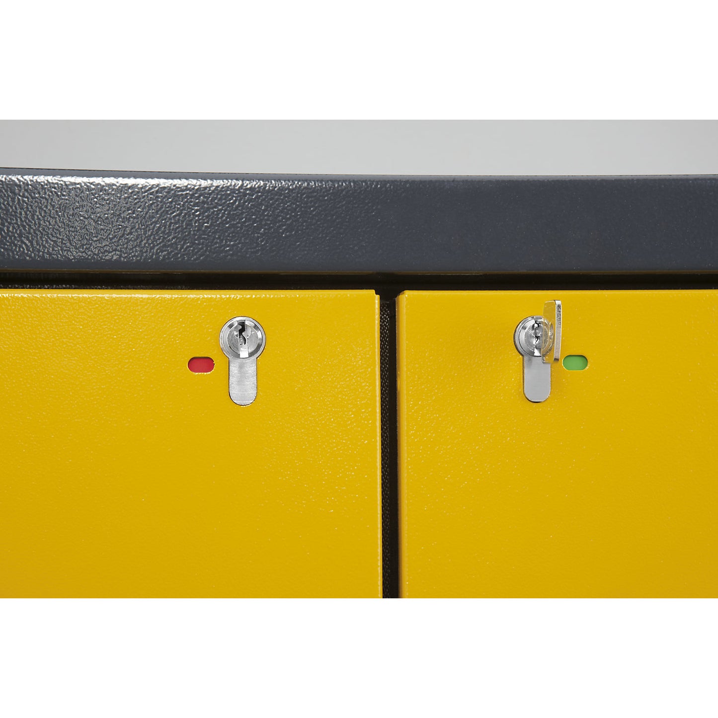 Fire resistant industrial hazardous goods cupboard, type 90, HxWxD 1955 x 900 x 615 mm, 2 door, golden yellow.