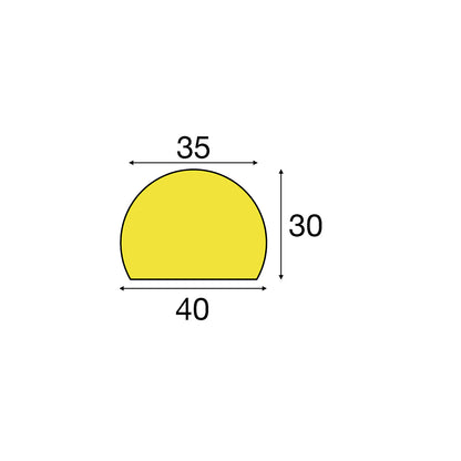 Knuffi® surface protection, type C, 1 m piece, black / yellow.