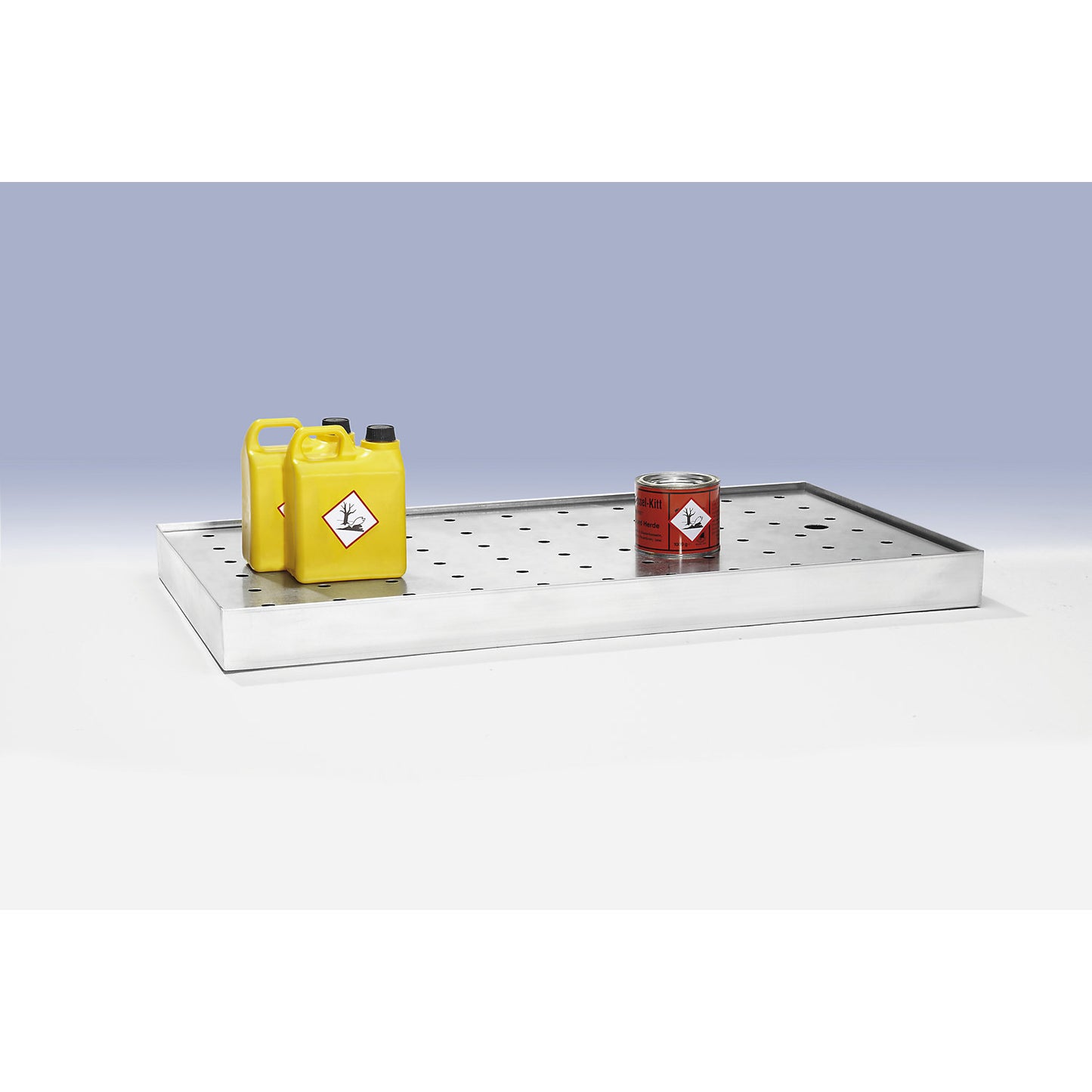 Perforated metal cover for tray shelf, WxD 1000 x 500 mm, for XL sliding door cupboard.