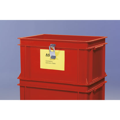 Plug-in label holder, width 30 mm, pack of 10, zinc plated.