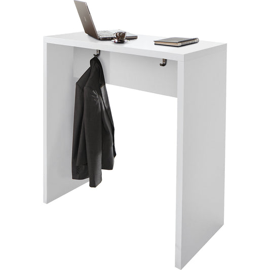 Pedestal table, HxLxW 1078 x 1040 x 500 mm, white.
