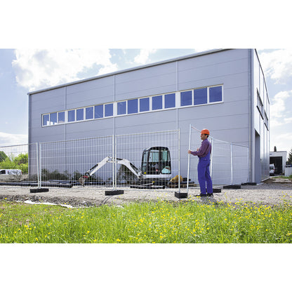Site fencing, zinc plated, wall unit, width 3500 mm, height 2000 mm.