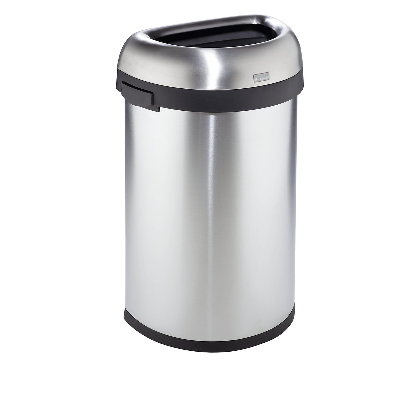 Open waste bin, capacity 60 l, WxHxD 470 x 760 x 333 mm, semicircular.