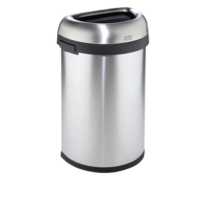 Open waste bin, capacity 60 l, WxHxD 470 x 760 x 333 mm, semicircular.