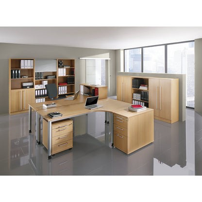 Desk, HxD 685 - 810 x 800 mm, 4 round tubular legs, width 1800 mm, aluminium silver / white.