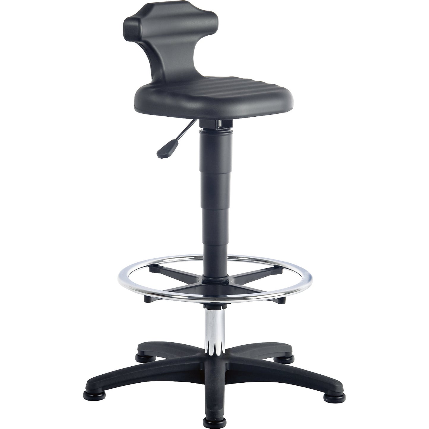 Operator's chair, for workshops and offices, height adjustment range 510 - 780 mm, with foot ring.