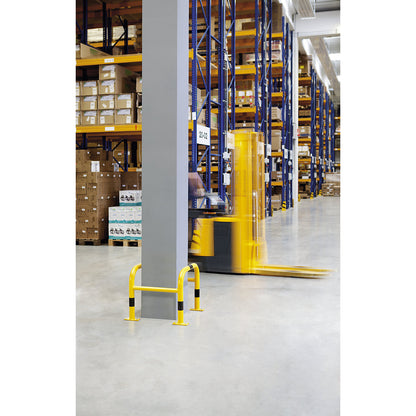 Crash protection for posts, galvanised and plastic coated, HxWxD 600 x 720 x 720 mm.