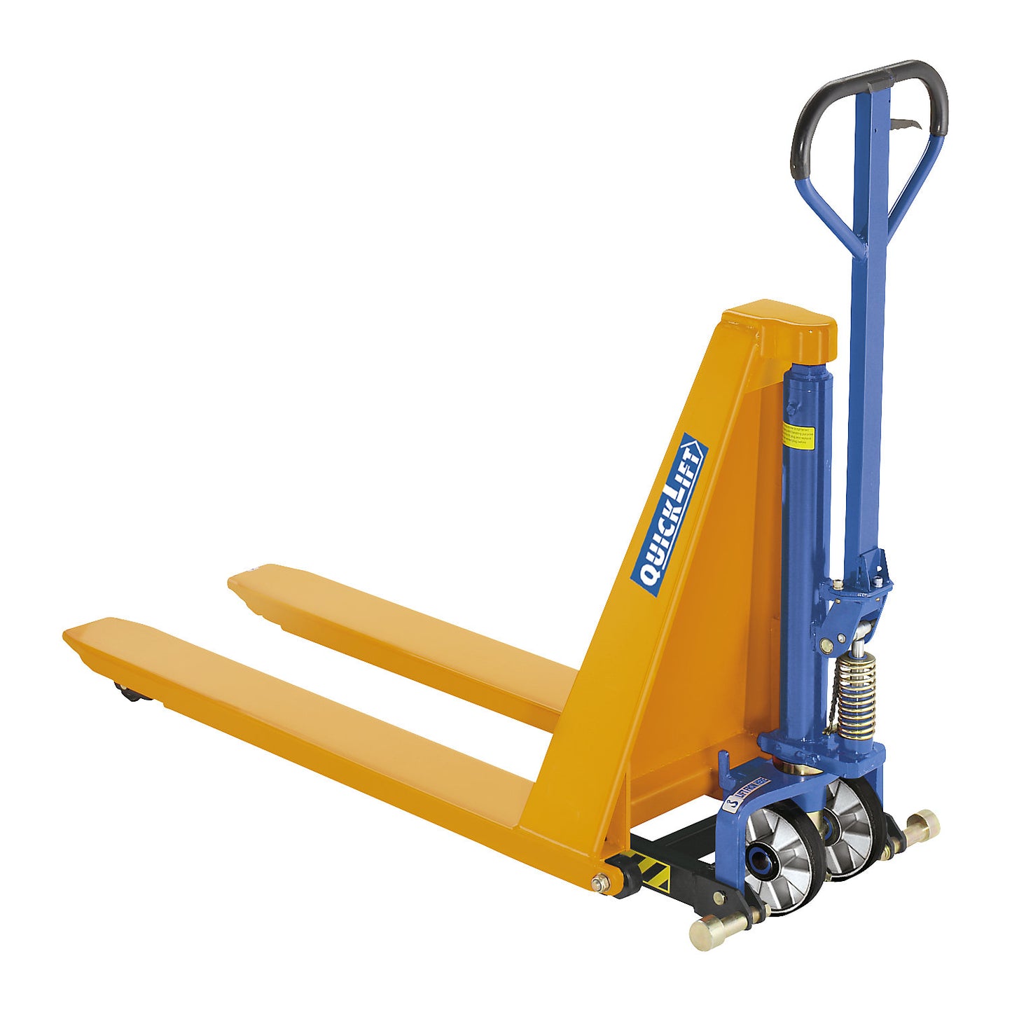 High-lift pallet truck, manual, max. load 1500 kg.