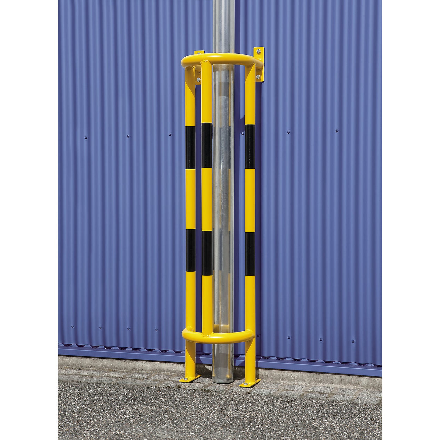 Crash protection for pipes, wall/floor mounting, HxWxD 1500 x 350 x 300 mm.