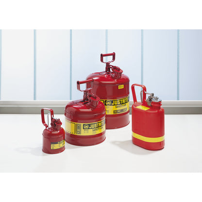Steel safety container, capacity 1 l, red.