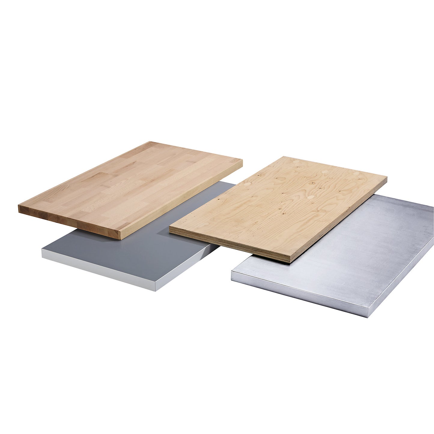Worktop for workbench, solid copper beech worktop, width 2000 mm, thickness 40 mm.