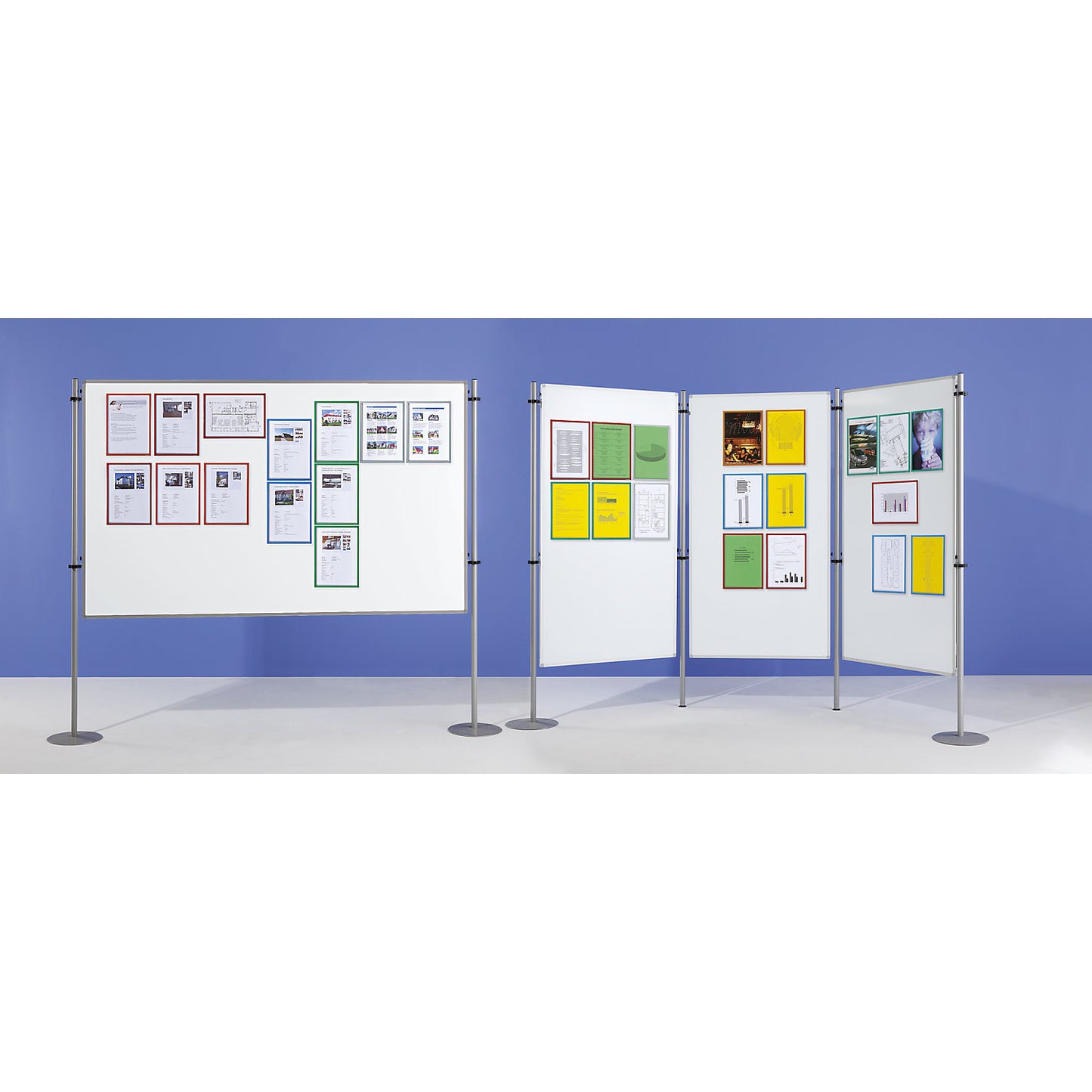 Info board, one-part - sheet steel, coated, WxH 800 x 1500 mm.