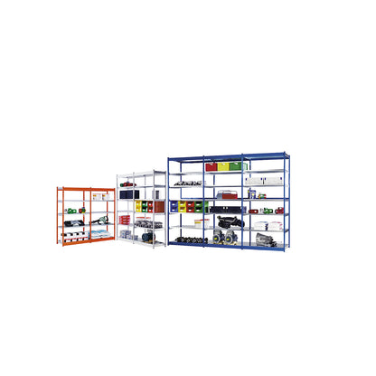 Stable boltless shelf unit, single sided, shelf unit height 2000 mm, blue / zinc-plated, shelf width 1025 mm, basic shelf unit, width x depth 1025 x 500 mm.